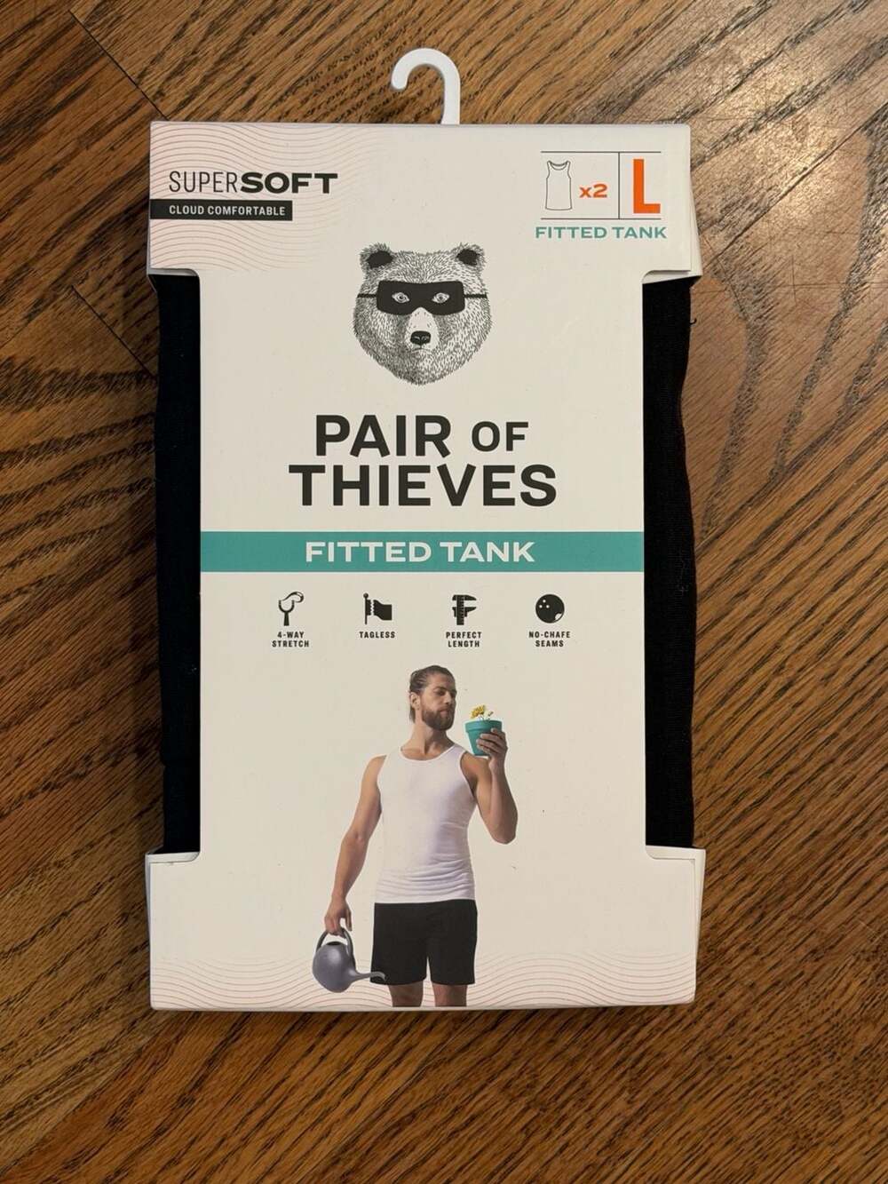 Pair of Thieves Men's SuperSoft Fitted Tank 2-Pack Size Large Black